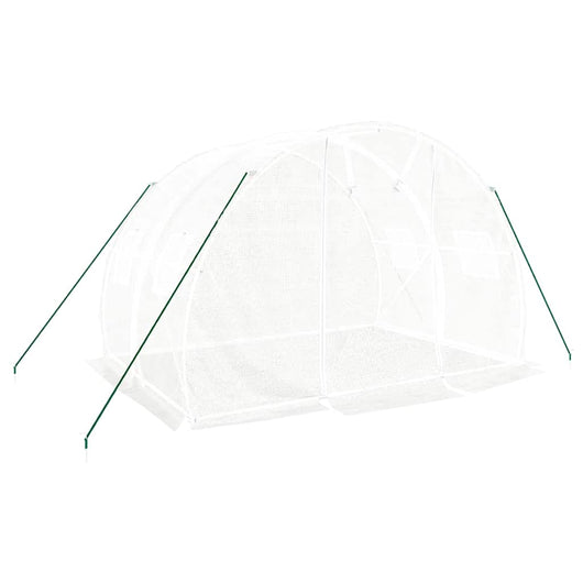Serra tenda riparo piante fiori ortaggi con struttura in acciaio 6 m² 3 x 2 x 2 m bianca 02_0044609