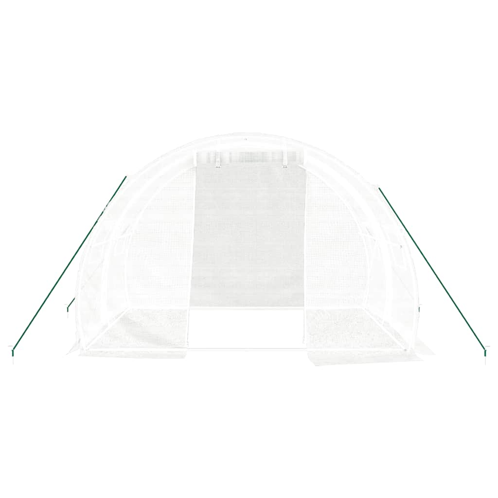 Serra con Telaio in Acciaio Bianco 6 m² 3x2x2 m 364079