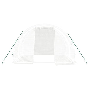 Serra con Telaio in Acciaio Bianco 6 m² 3x2x2 m 364079