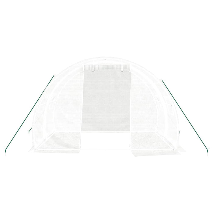 Serra con Telaio in Acciaio Bianco 6 m² 3x2x2 m 364079