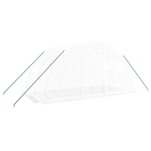 Serra tenda riparo piante fiori ortaggi con struttura in acciaio 8 m² 4 x 2 x 2 m bianco 02_0044629
