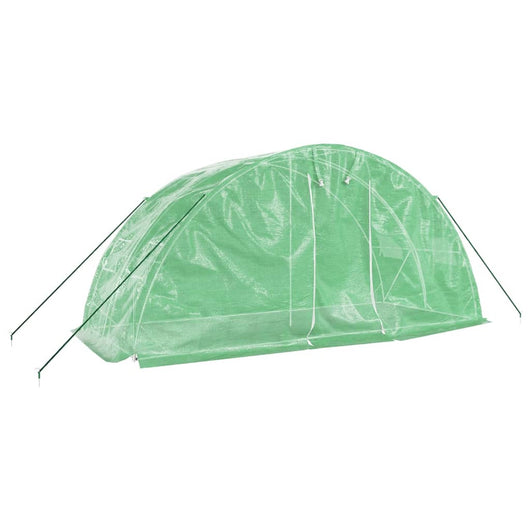 Serra tenda riparo piante fiori ortaggi con struttura in acciaio 10 m² 5 x 2 x 23 m verde 02_0044528
