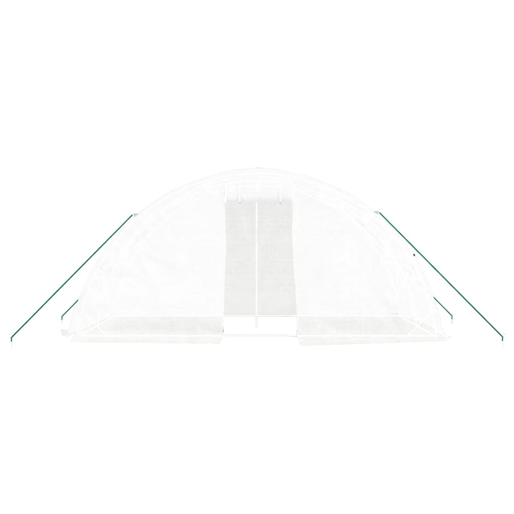 Serra con Telaio in Acciaio Bianco 10 m² 5x2x2,3 m 364087