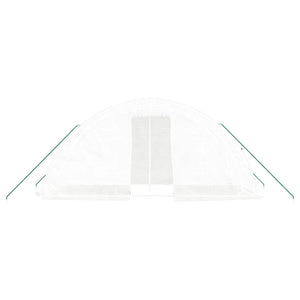 Serra con Telaio in Acciaio Bianco 10 m² 5x2x2,3 m 364087