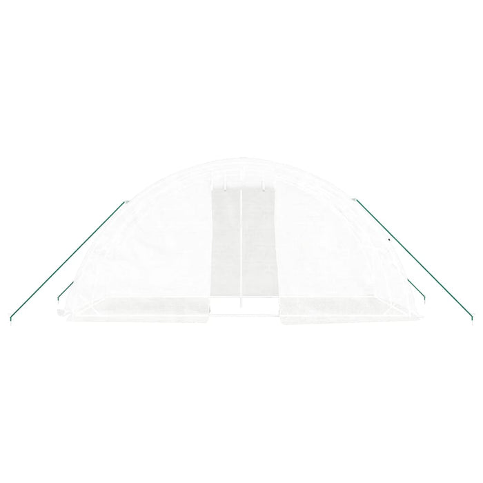 Serra con Telaio in Acciaio Bianco 10 m² 5x2x2,3 m 364087