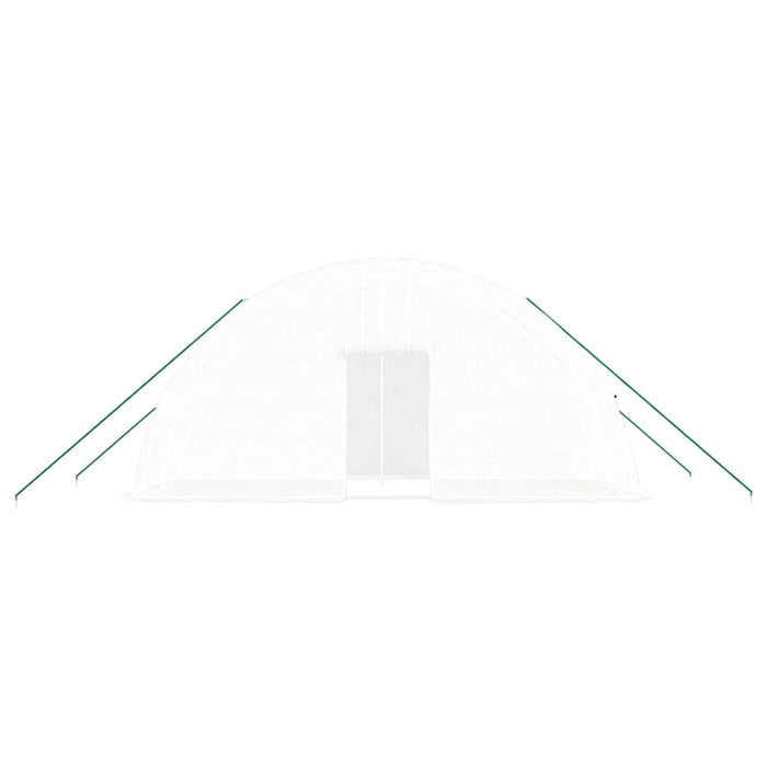 Serra con Telaio in Acciaio Bianco 12 m² 6x2x2,85 m 364091