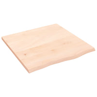 Ripiano a Parete 60x60x2 cm Legno Massello Rovere Non Trattato 363533