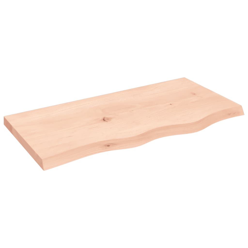 Ripiano a Parete 80x40x(2-4) cm Massello Rovere Non Trattatocod mxl 79784