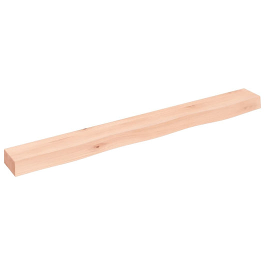 Ripiano a Parete 100x10x6 cm Legno Massello Rovere Non Trattato 363556