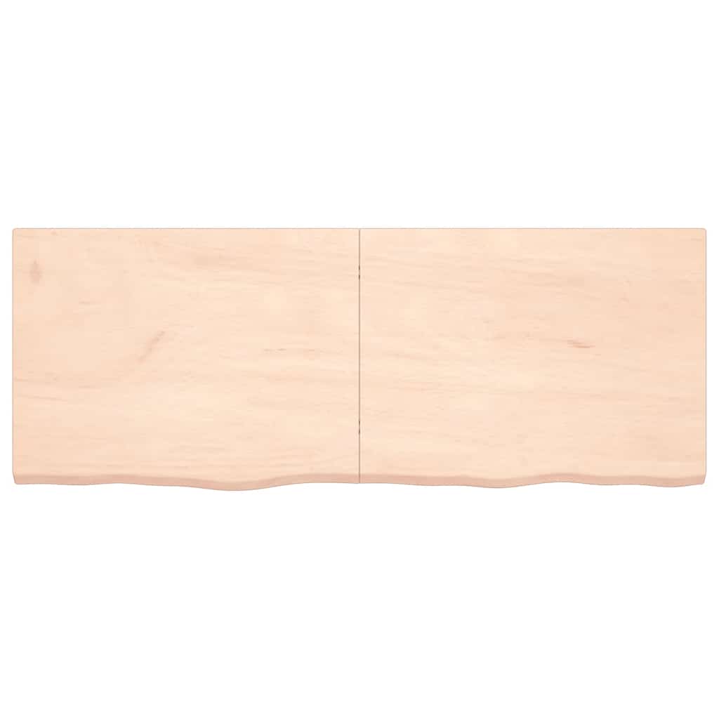 Ripiano a Parete 160x60x(2-4) cm Massello Rovere Non Trattato 363594