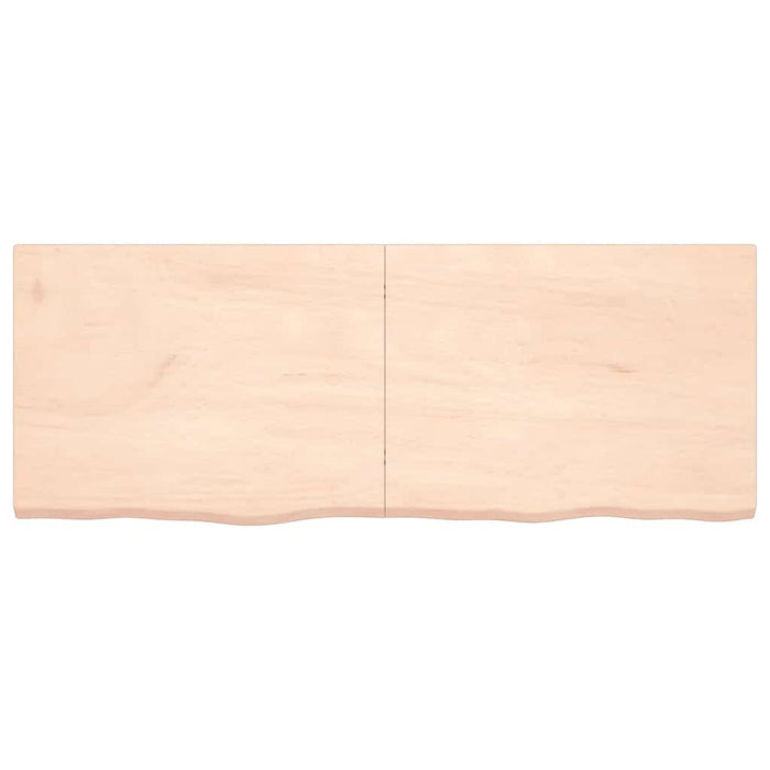 Ripiano a Parete 160x60x(2-4) cm Massello Rovere Non Trattato 363594