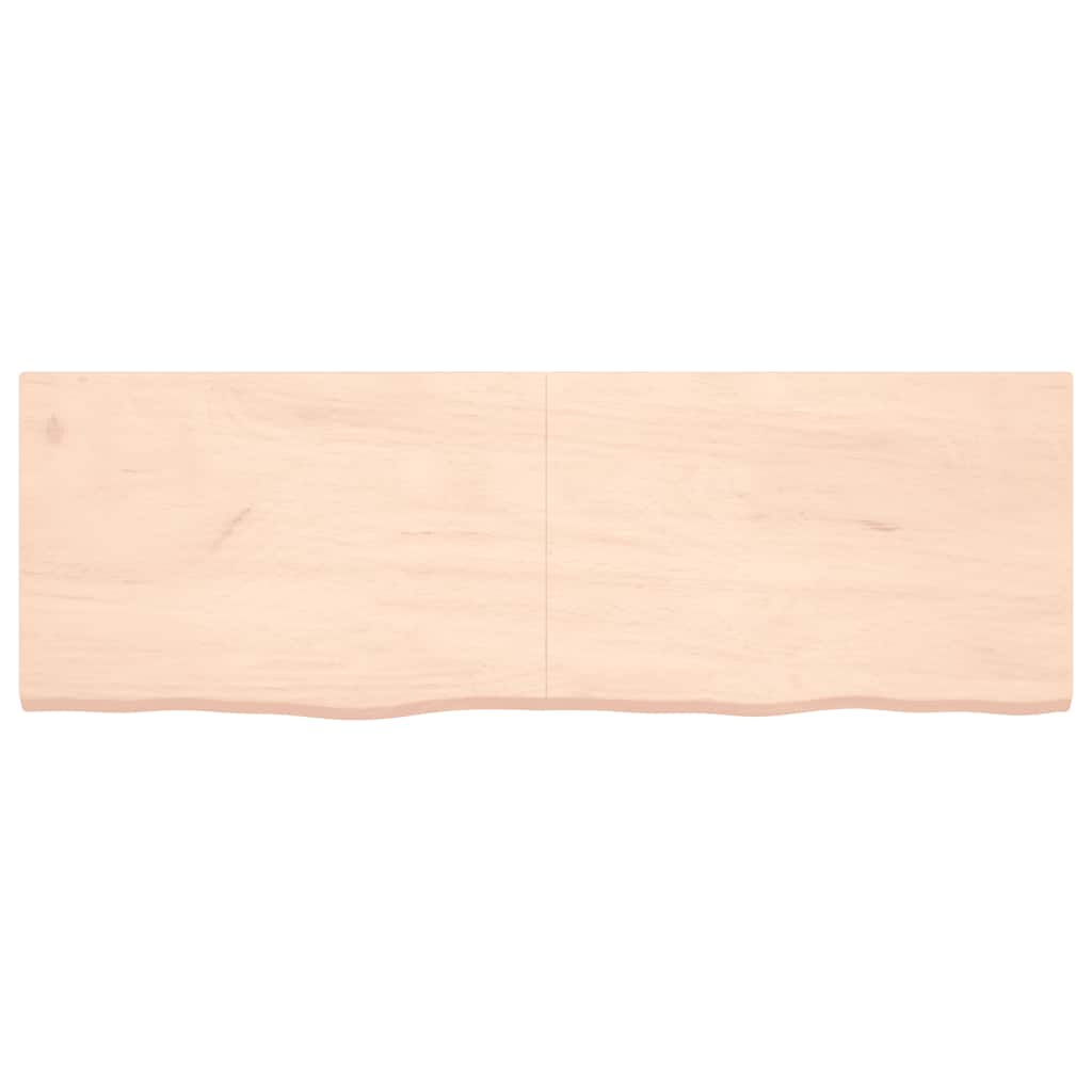 Ripiano a Parete 180x60x(2-4) cm Massello Rovere Non Trattato 363602