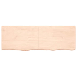 Ripiano a Parete 180x60x(2-6) cm Massello Rovere Non Trattato 363603