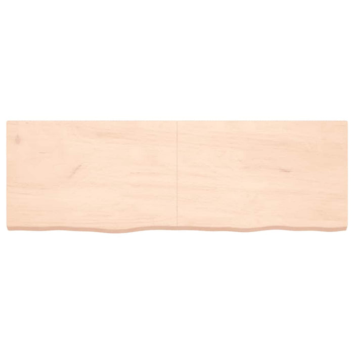 Ripiano a Parete 180x60x(2-6) cm Massello Rovere Non Trattato 363603