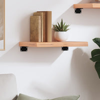 Ripiano Muro Marrone 40x30x(2-4) cm Massello Rovere Trattatocod mxl 127639