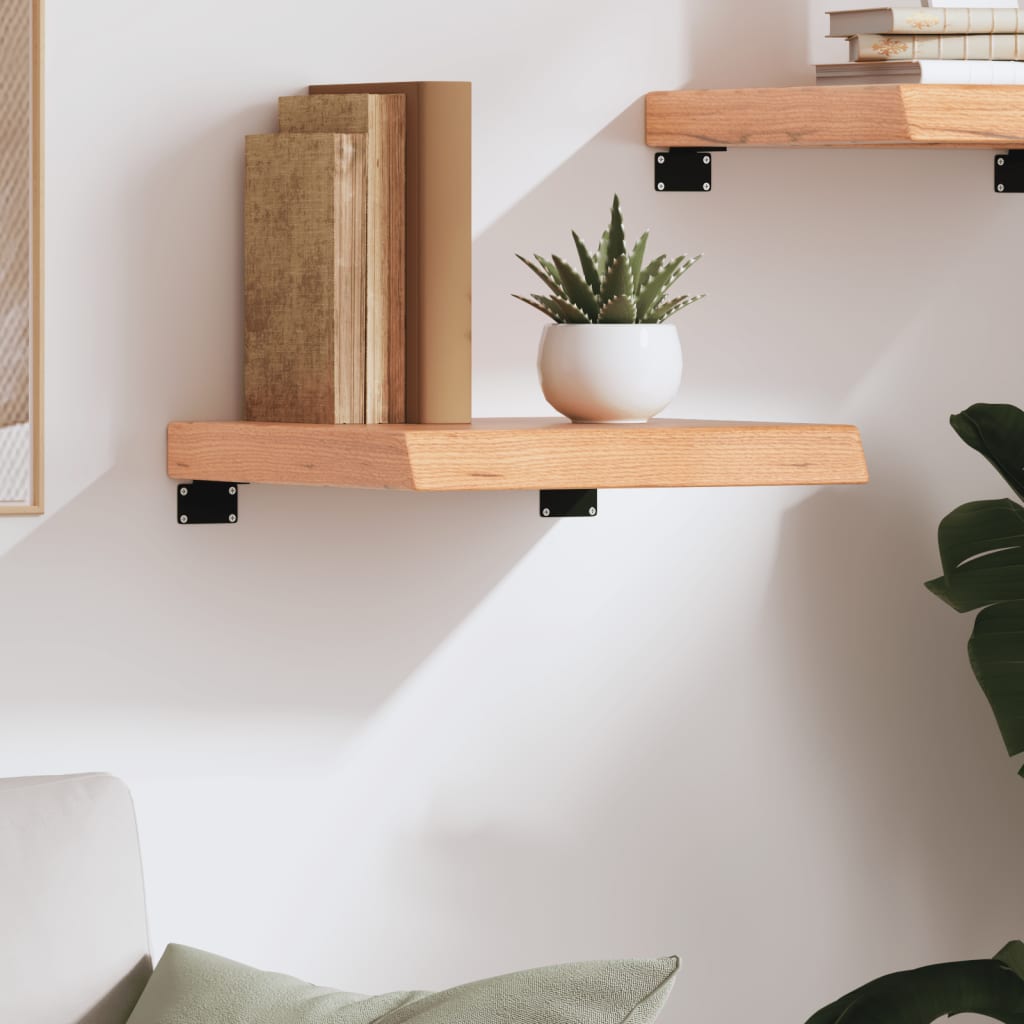 Ripiano Muro Marrone 40x40x(2-6) cm Massello Rovere Trattato 363631