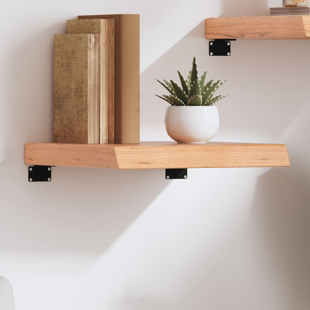 Ripiano Muro Marrone 40x40x(2-6) cm Massello Rovere Trattato 363631