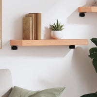 Ripiano Muro Marrone Chiaro 60x20x6 cm Massello Rovere Trattatocod mxl 107749