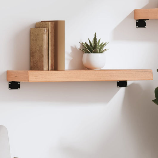 Ripiano Muro Marrone Chiaro 60x20x6 cm Massello Rovere Trattatocod mxl 107749