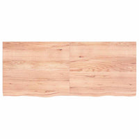 Ripiano Muro Marrone 120x50x(2-4) cm Massello Rovere Trattato 363696