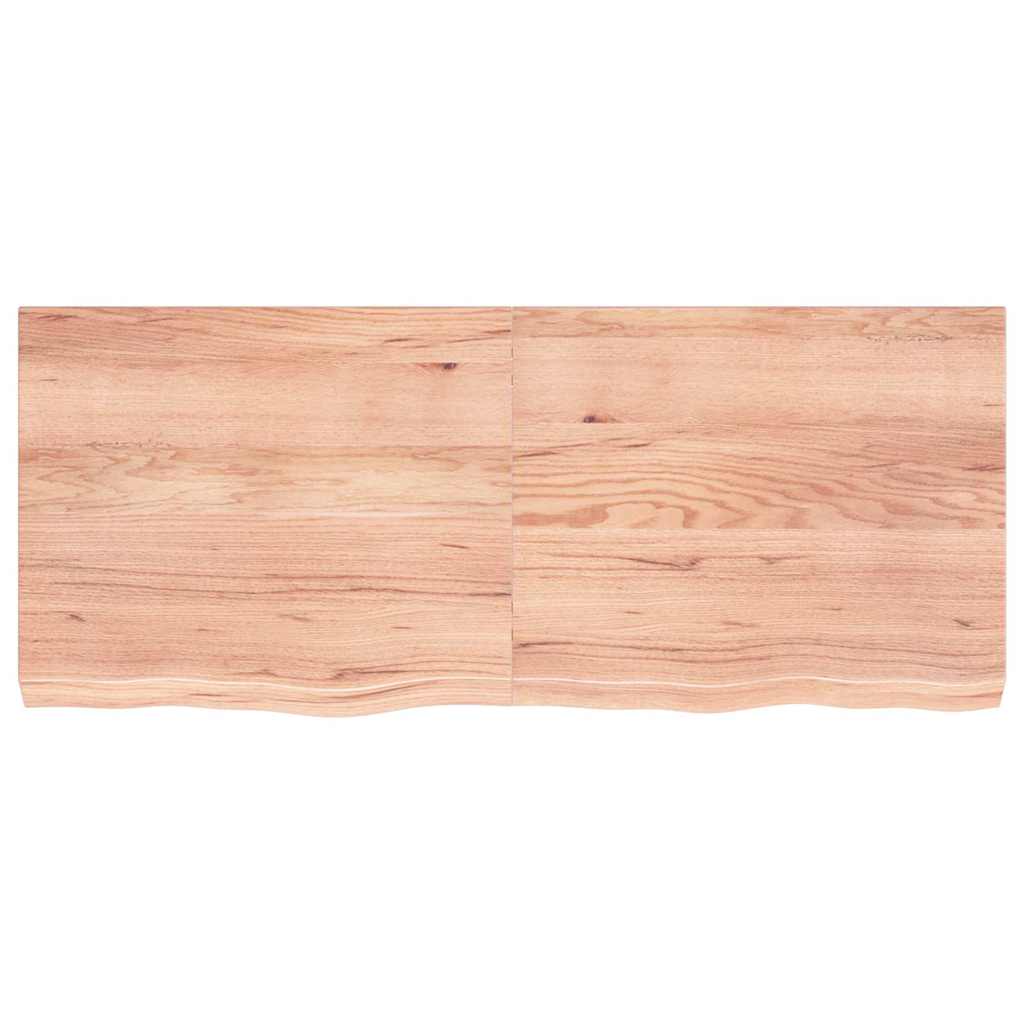 Ripiano Muro Marrone 120x50x(2-6) cm Massello Rovere Trattatocod mxl 95712