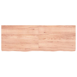 Ripiano Muro Marrone 140x50x(2-6) cm Massello Rovere Trattato 363705