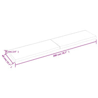 Ripiano Muro Marrone 200x40x(2-6) cm Massello Rovere Trattato 363727