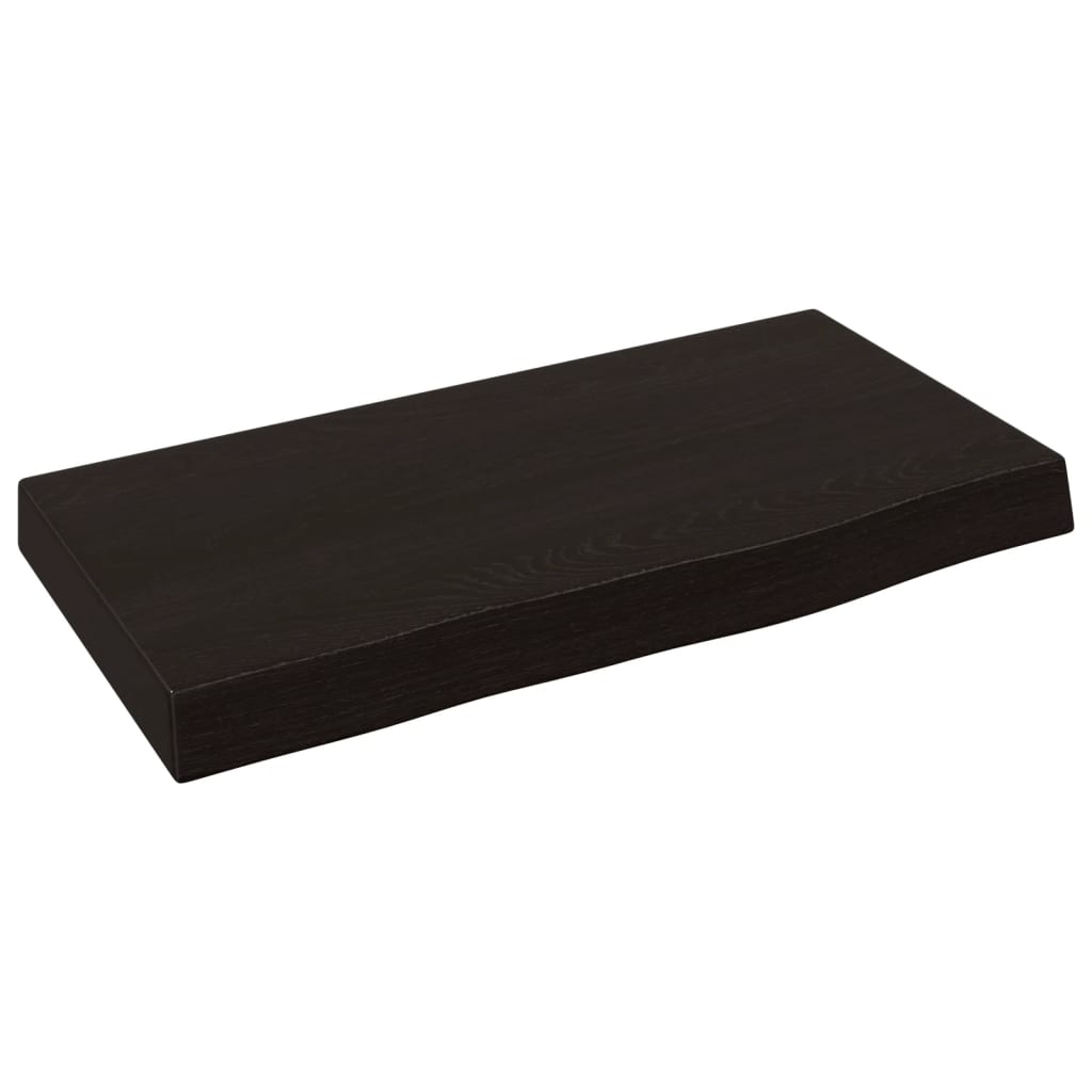 Ripiano Muro Marrone Scuro 40x20x4 cm Massello Rovere Trattatocod mxl 105251