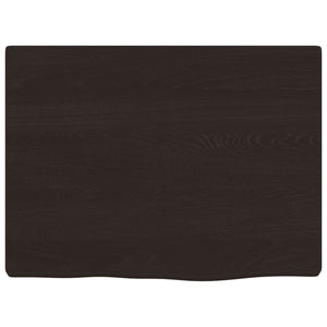 Ripiano Muro Marrone Scuro 40x30x2 cm Massello Rovere Trattato 363746
