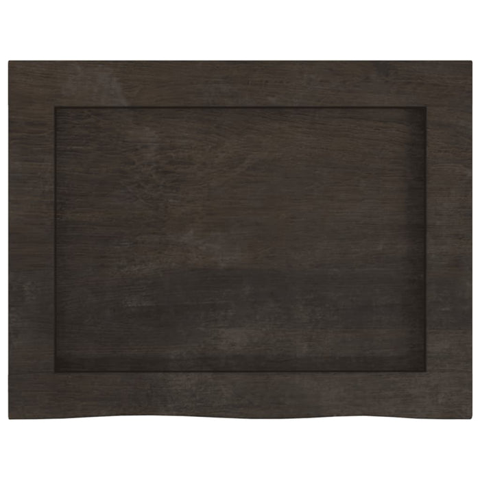 Ripiano Muro Marrone Scuro 40x30x(2-4) cm Massello Rovere Trattato 363747