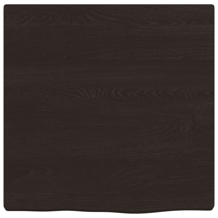 Ripiano Muro Marrone Scuro 40x40x2 cm Massello Rovere Trattato 363749