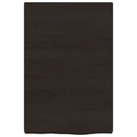 Ripiano Marrone Scuro 40x60x(2-4) cm Massello Rovere Trattato 363756