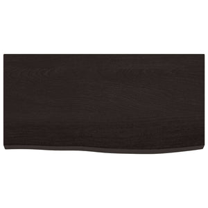 Ripiano Marrone Scuro 60x30x(2-4) cm Massello Rovere Trattato 363765