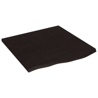 Ripiano Muro Marrone Scuro 60x60x2 cm Massello Rovere Trattato 363773