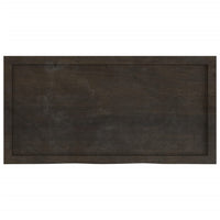 Ripiano Marrone Scuro 100x50x(2-4) cm Massello Rovere Trattato 363807