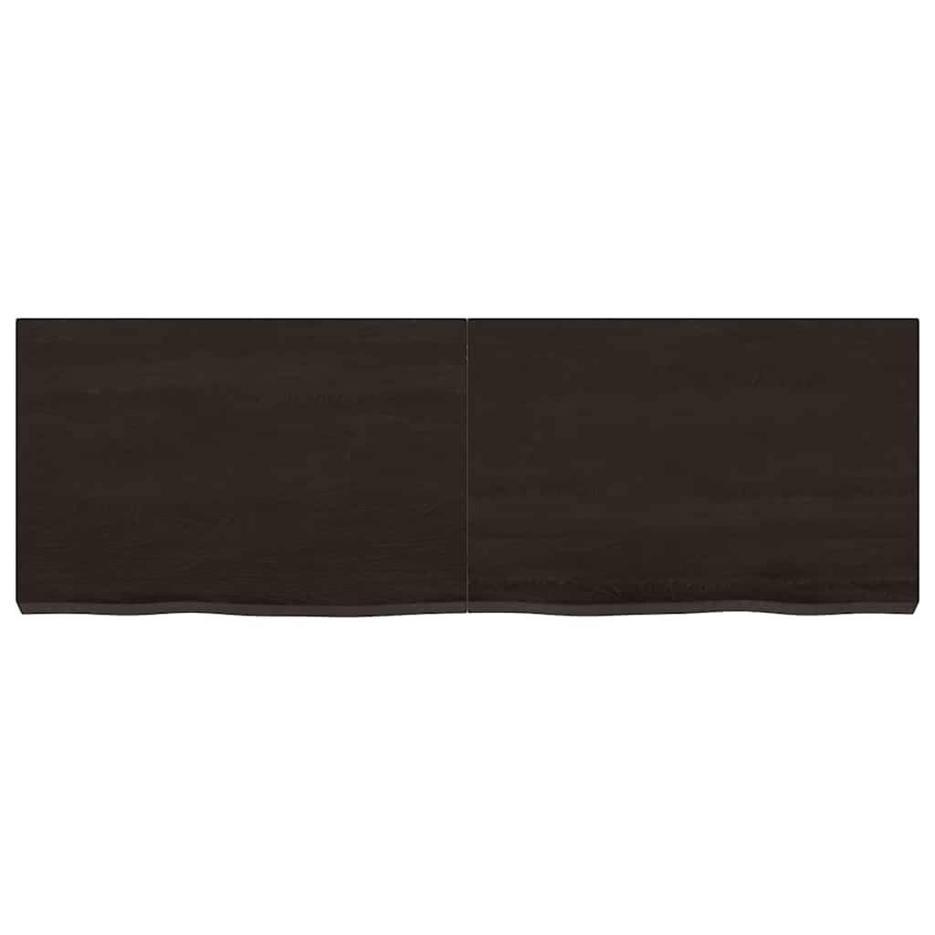 Ripiano Marrone Scuro 120x40x(2-6) cm Massello Rovere Trattato 363815