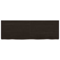 Ripiano Marrone Scuro 120x40x(2-6) cm Massello Rovere Trattato 363815