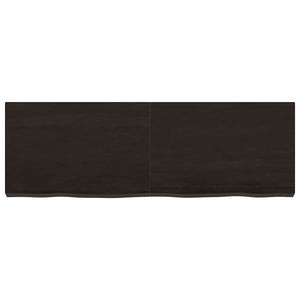 Ripiano Marrone Scuro 120x40x(2-6) cm Massello Rovere Trattato 363815