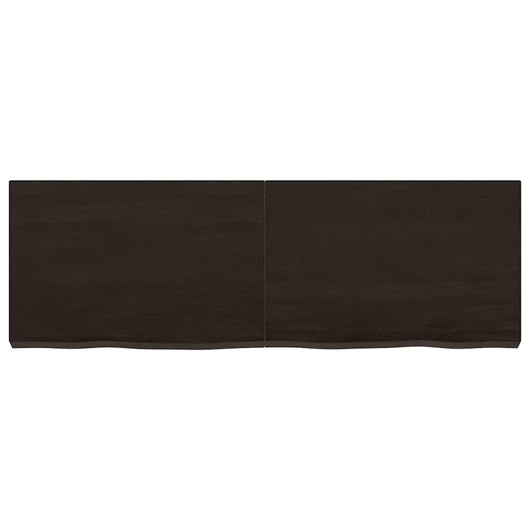 Ripiano Marrone Scuro 120x40x(2-6) cm Massello Rovere Trattato 363815
