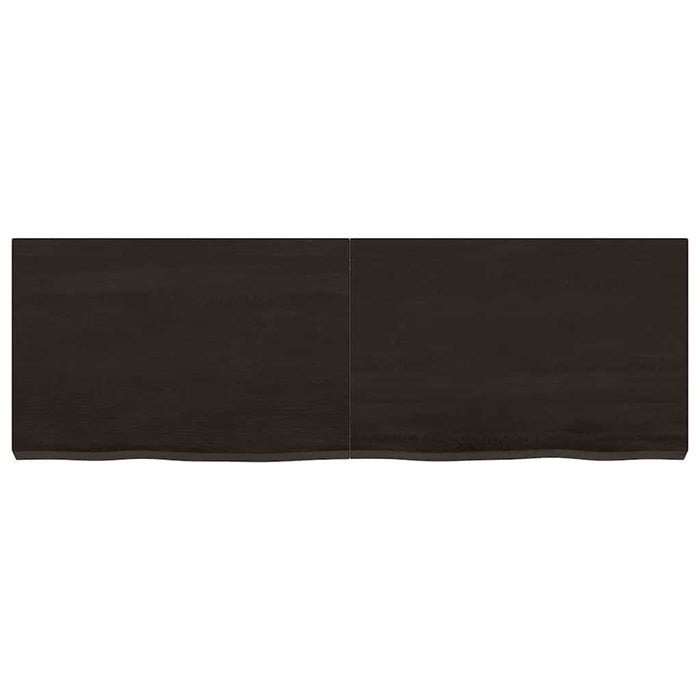 Ripiano Marrone Scuro 120x40x(2-6) cm Massello Rovere Trattato 363815