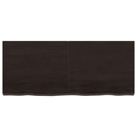 Ripiano Marrone Scuro 120x50x(2-6) cm Massello Rovere Trattato 363817