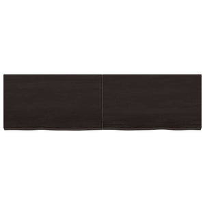 Ripiano Marrone Scuro 140x40x(2-4) cm Massello Rovere Trattato 363822