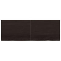 Ripiano Marrone Scuro 140x50x(2-4) cm Massello Rovere Trattato 363824