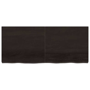 Ripiano Marrone Scuro 140x60x(2-6) cm Massello Rovere Trattato 363827