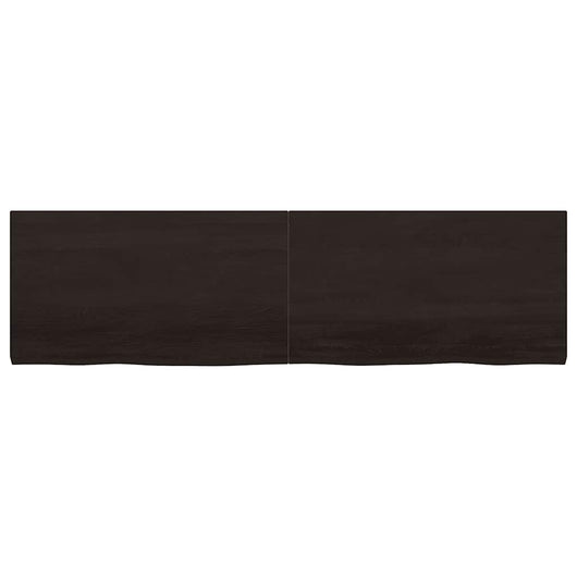 Ripiano Marrone Scuro 180x50x(2-4) cm Massello Rovere Trattatocod mxl 94380