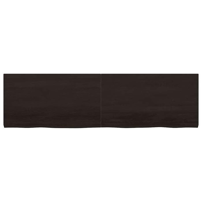 Ripiano Marrone Scuro 180x50x(2-4) cm Massello Rovere Trattatocod mxl 94380