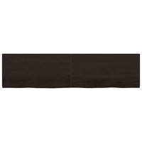 Ripiano Marrone Scuro 200x50x(2-4) cm Massello Rovere Trattato 363848