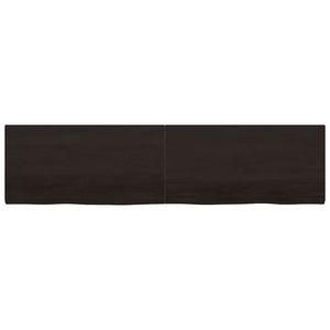 Ripiano Marrone Scuro 200x50x(2-4) cm Massello Rovere Trattato 363848
