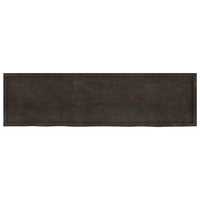 Ripiano Marrone Scuro 220x60x(2-4) cm Massello Rovere Trattato 363858