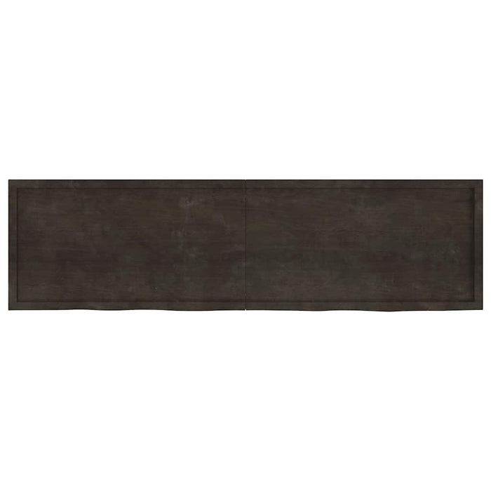 Ripiano Marrone Scuro 220x60x(2-4) cm Massello Rovere Trattato 363858